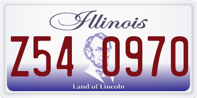 IL license plate Z540970