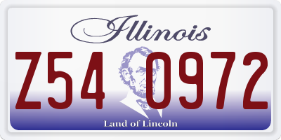 IL license plate Z540972