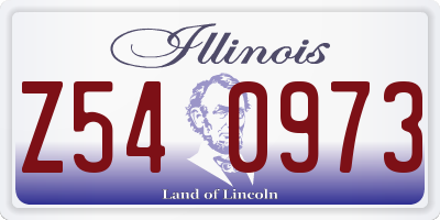 IL license plate Z540973