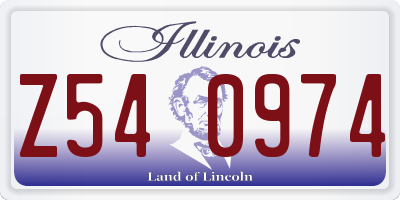 IL license plate Z540974