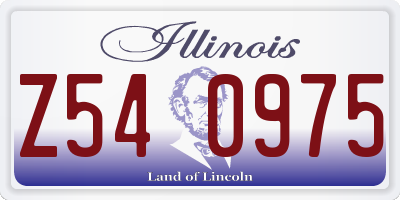 IL license plate Z540975