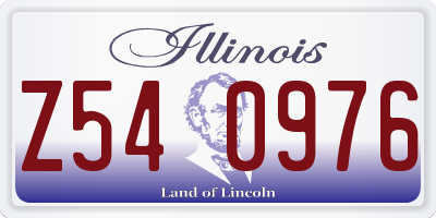 IL license plate Z540976