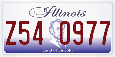 IL license plate Z540977