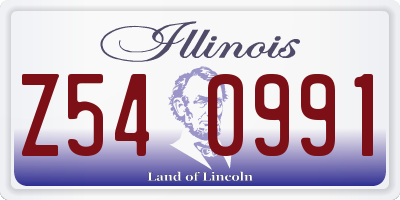 IL license plate Z540991
