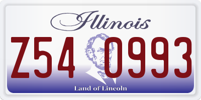 IL license plate Z540993