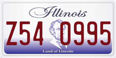 IL license plate Z540995