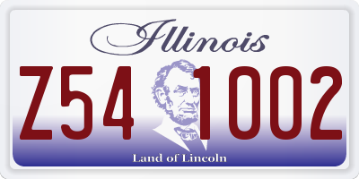 IL license plate Z541002