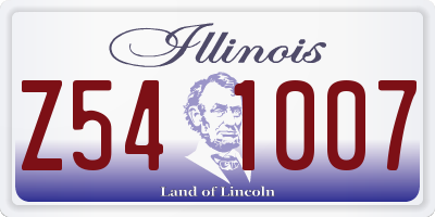IL license plate Z541007