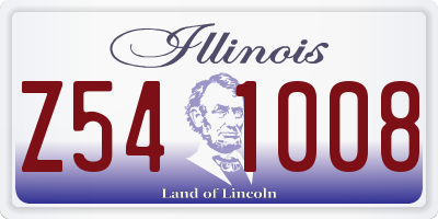 IL license plate Z541008