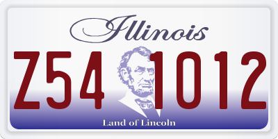 IL license plate Z541012