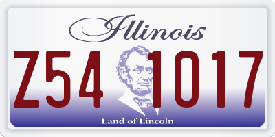 IL license plate Z541017