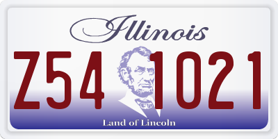 IL license plate Z541021