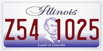 IL license plate Z541025