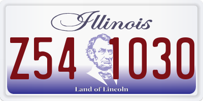 IL license plate Z541030