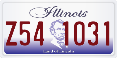 IL license plate Z541031