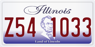 IL license plate Z541033