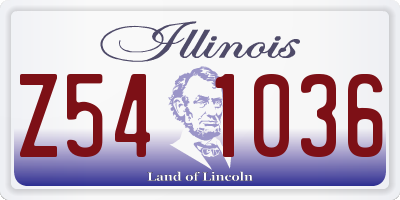 IL license plate Z541036
