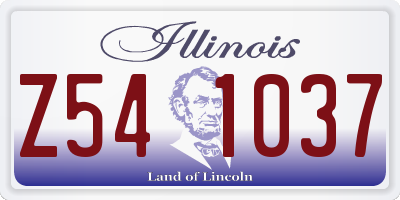 IL license plate Z541037