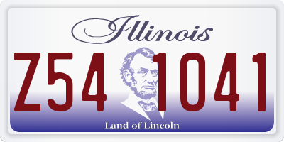 IL license plate Z541041