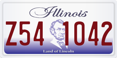 IL license plate Z541042
