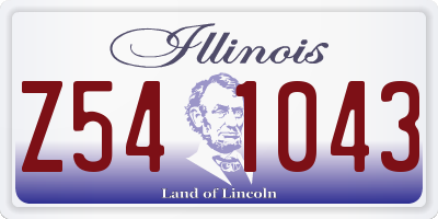 IL license plate Z541043