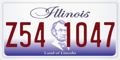 IL license plate Z541047