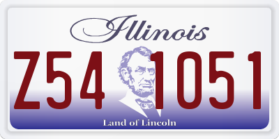 IL license plate Z541051