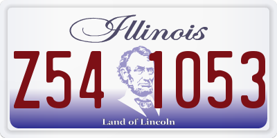 IL license plate Z541053