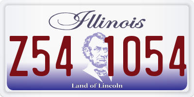 IL license plate Z541054