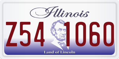 IL license plate Z541060