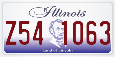 IL license plate Z541063