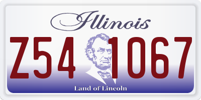 IL license plate Z541067