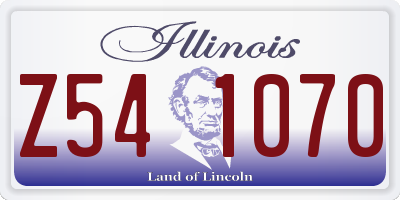 IL license plate Z541070