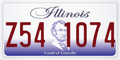 IL license plate Z541074