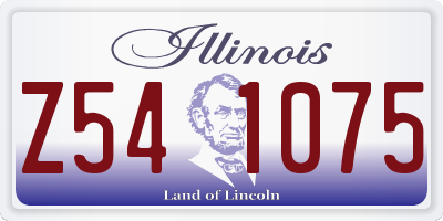 IL license plate Z541075