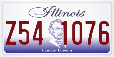 IL license plate Z541076