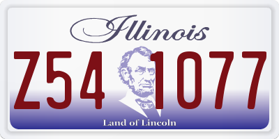 IL license plate Z541077