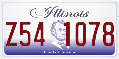 IL license plate Z541078