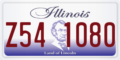 IL license plate Z541080