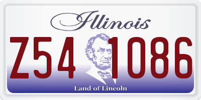IL license plate Z541086