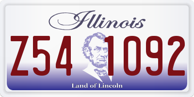 IL license plate Z541092