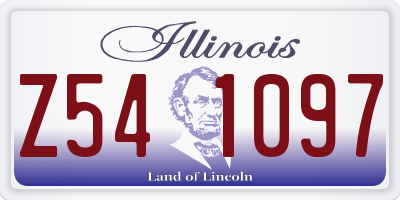 IL license plate Z541097