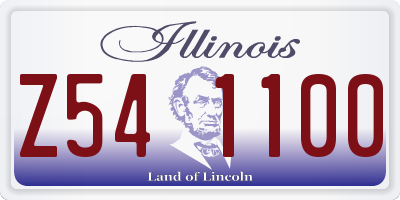 IL license plate Z541100