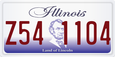 IL license plate Z541104