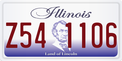 IL license plate Z541106