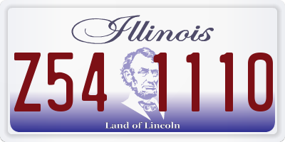 IL license plate Z541110