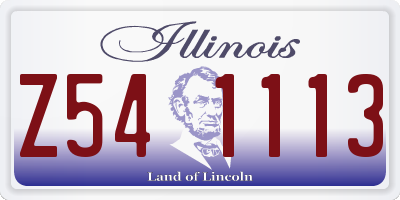 IL license plate Z541113