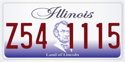 IL license plate Z541115
