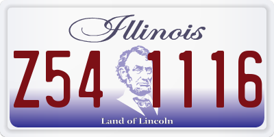 IL license plate Z541116