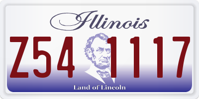 IL license plate Z541117